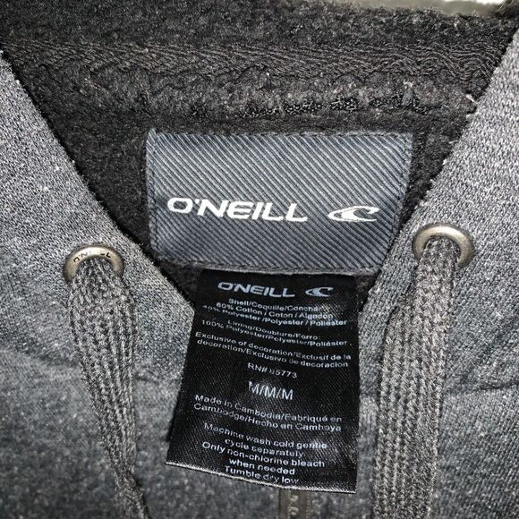 O’Neill Men’s Full Zip Hoodie Size M Gray - Picture 2 of 6